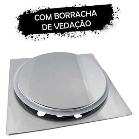 Ralo Click Inteligente Quadrado 10x10 Inox Banheiro CQ101 - Hexa Metais Menor preço em Ralo Click Inteligente Quadrado 10x10 Inox Banheiro CQ101 - Hexa Metais