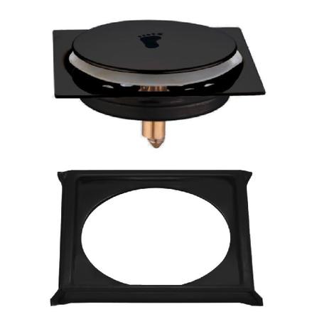 Ralo click quadrado 10x10 preto + porta grelha - Soft Inox Menor preço em Ralo click quadrado 10x10 preto + porta grelha - Soft Inox