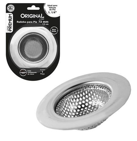 Ralo de inox para pia medio linha premium 7,2cm de ø na cartela - Original Menor preço em Ralo de inox para pia medio linha premium 7,2cm de ø na cartela - Original