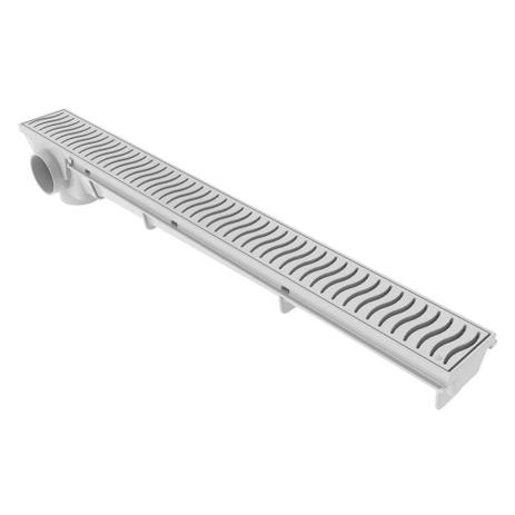 Ralo linear 50cm grelha branca PVC Tigre Menor preço em Ralo linear 50cm grelha branca PVC Tigre