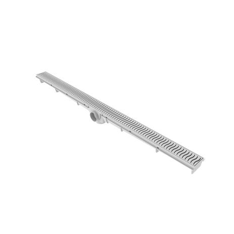 Ralo linear 90cm grelha branca PVC Tigre Menor preço em Ralo linear 90cm grelha branca PVC Tigre