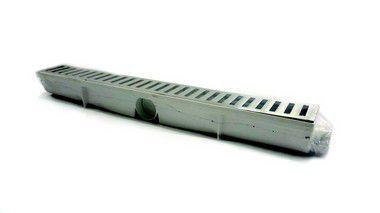 Ralo Linear Seca Piso 6x50 Cm Continuo Grelha em Aluminio C/ Coletor - Abs brasil Menor preço em Ralo Linear Seca Piso 6x50 Cm Continuo Grelha em Aluminio C/ Coletor - Abs brasil