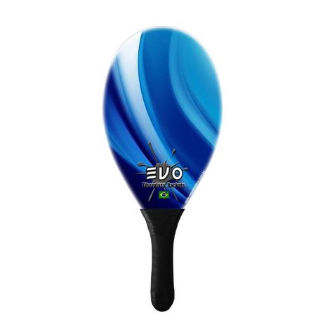Raquete De Frescobol Evo Fibra de Vidro Blue Menor preço em Raquete De Frescobol Evo Fibra de Vidro Blue