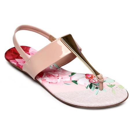 sandalia beira rio floral