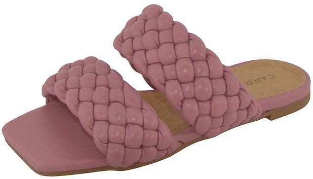 Rasteira tiras trançadas Clearance