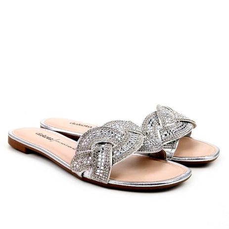 rasteirinha com strass dakota