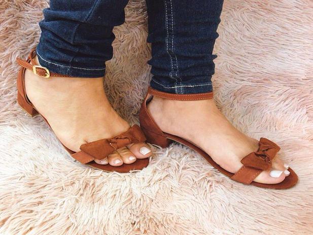 rasteirinha de salto baixo