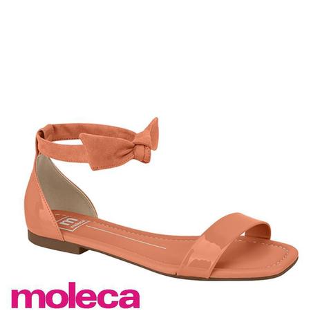 Rasteira Moleca Amarração Salmão - Rasteirinha Feminina - Magazine Luiza