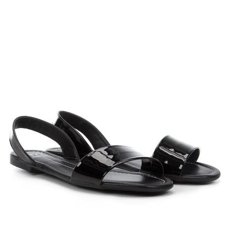 Rasteirinha moleca verniz Clearance