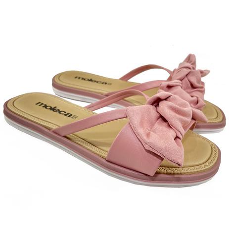 Rasteira Slide Moleca Laço Feminina - Rosa - Moda Feminina - Magazine Luiza
