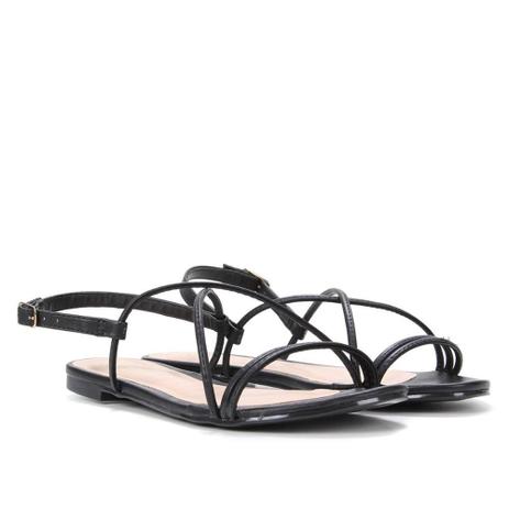 Rasteirinha via uno preta Clearance