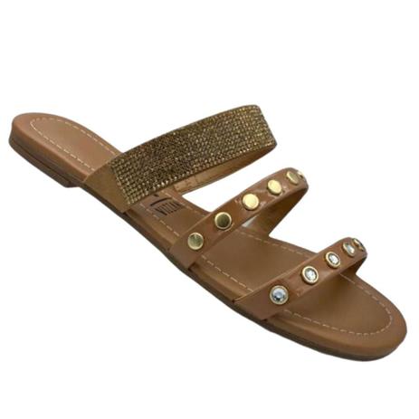 rasteira vizzano com strass feminina