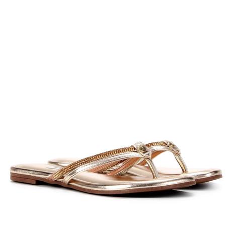 rasteira vizzano com strass feminina