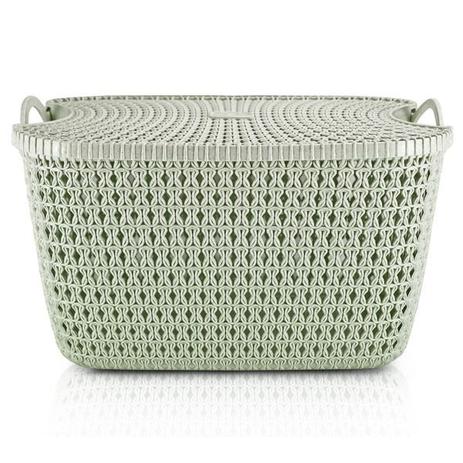 (RATTAN) Cesto Organizador com Tampa (G) - 20L - Jacki design Menor preço em (RATTAN) Cesto Organizador com Tampa (G) - 20L - Jacki design