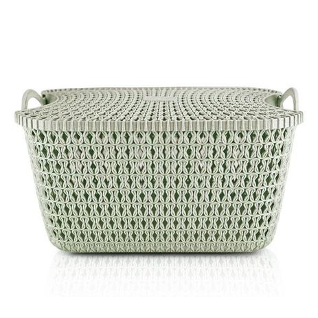 (RATTAN) Cesto Organizador com Tampa (M) - 12L Menor preço em (RATTAN) Cesto Organizador com Tampa (M) - 12L