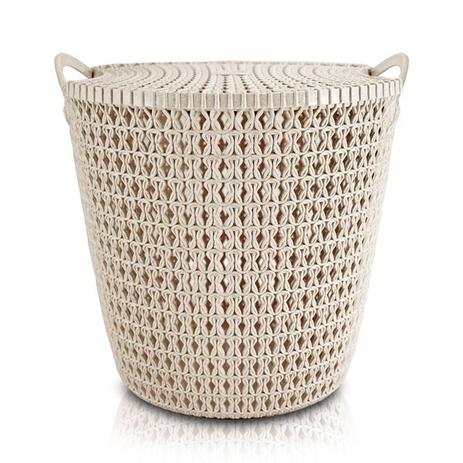 (RATTAN) Cesto Organizador com Tampa (M) - 16L - Jacki design Menor preço em (RATTAN) Cesto Organizador com Tampa (M) - 16L - Jacki design