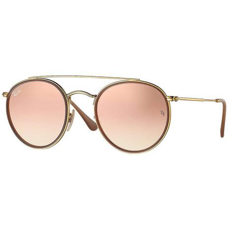 oculos de sol ray ban round double bridge preto rb3647 oculos de sol ray ban round double bridge preto rb3647