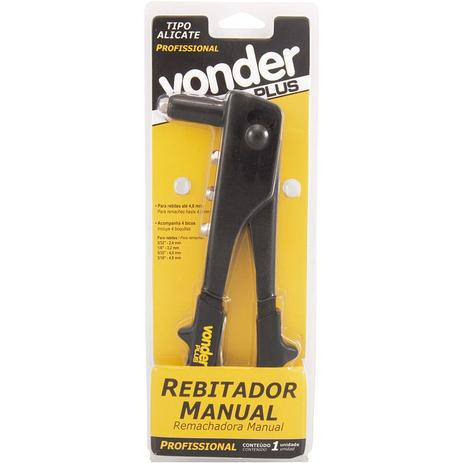 Rebitador manual alicate 4 bicos 2,4-3,2-4,0-4,8mm profissional rm300 - Vonder Plus Menor preço em Rebitador manual alicate 4 bicos 2,4-3,2-4,0-4,8mm profissional rm300 - Vonder Plus