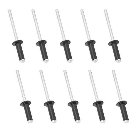 Rebite Pop de Repuxo Alumínio 4,0X16,0 Preto 10 Unidades - Nove 54 Menor preço em Rebite Pop de Repuxo Alumínio 4,0X16,0 Preto 10 Unidades - Nove 54