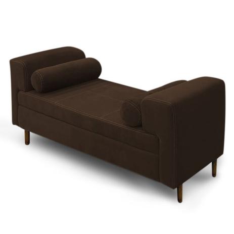 Menor preço em Recamier Casal Queen 160cm Turim Veludo Marrom Chocolate - Simbal