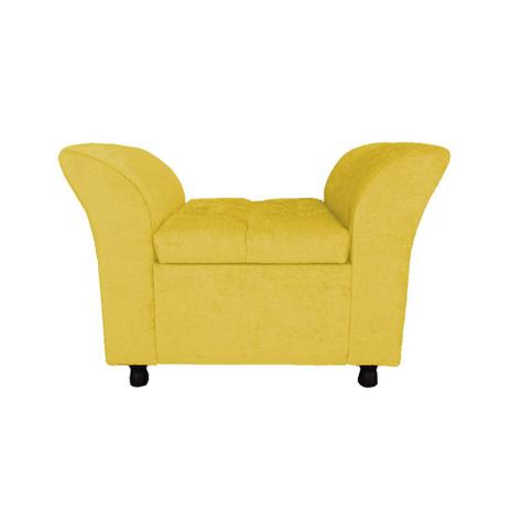 Recamier Egeo 90cm Baú Suede Amarelo - Nobile Estofados Menor preço em Recamier Egeo 90cm Baú Suede Amarelo - Nobile Estofados
