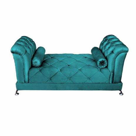 Recamier Sofá Para Sala Quarto e Recepção Athenas Suede Azul - DL Decor Menor preço em Recamier Sofá Para Sala Quarto e Recepção Athenas Suede Azul - DL Decor