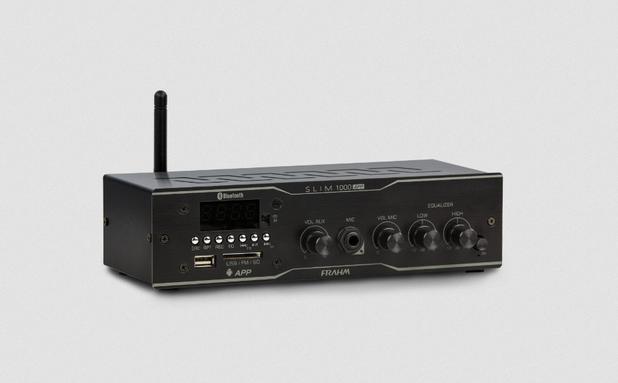 Receiver Amplificador Frahm Slim 1000 Som Ambiente Fm/sd/usb Menor preço em Receiver Amplificador Frahm Slim 1000 Som Ambiente Fm/sd/usb