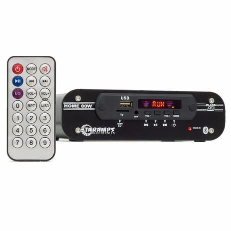 Receiver Amplificador Taramps Home 80 Bluetooth Bivolt 4 Canais 80W RMS Menor preço em Receiver Amplificador Taramps Home 80 Bluetooth Bivolt 4 Canais 80W RMS