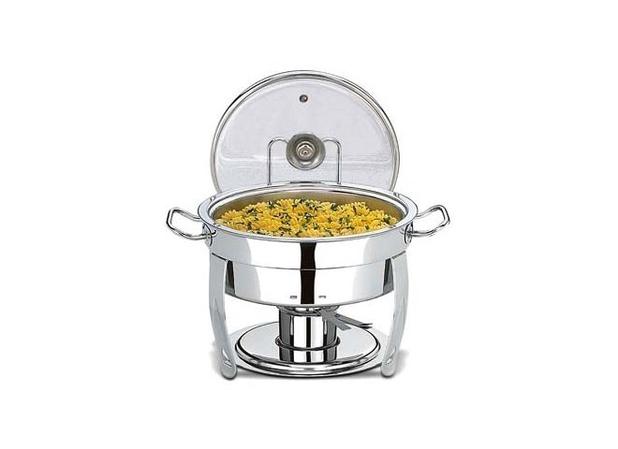Rechaud Banho Maria Redondo Aço Inox 5 L Savoy Brinox - BRX 943 Menor preço em Rechaud Banho Maria Redondo Aço Inox 5 L Savoy Brinox - BRX 943