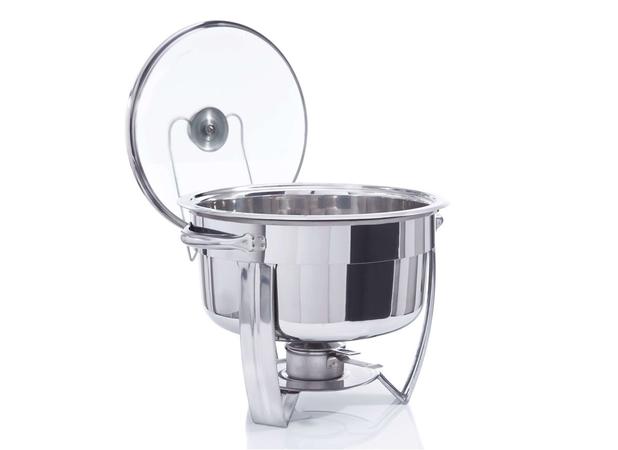 Rechaud Elétrico Redondo Aço Inox 6 L Tampa Vidro 220V Tecnocuba - TEC 064 Menor preço em Rechaud Elétrico Redondo Aço Inox 6 L Tampa Vidro 220V Tecnocuba - TEC 064