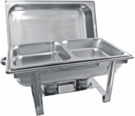 Rechaud em Aço Inox com 2 Cubas, 2 Queimadores e Tampa Removível - Gp inox Menor preço em Rechaud em Aço Inox com 2 Cubas, 2 Queimadores e Tampa Removível - Gp inox