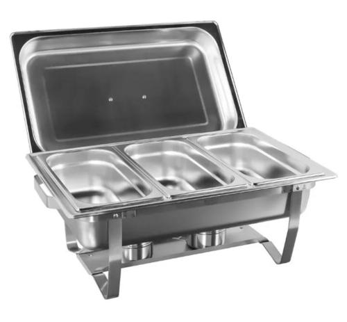 Rechaud Inox 3 cubas 13 litros banho-maria - Luxury gourmet Menor preço em Rechaud Inox 3 cubas 13 litros banho-maria - Luxury gourmet
