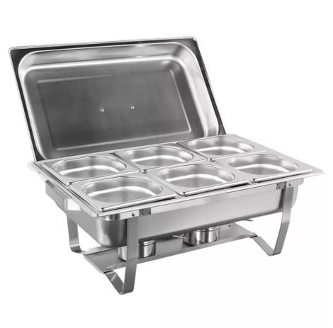 Rechaud inox 6 cubas 9 litros banho-maria profissional GN. - Luxury gourmet Menor preço em Rechaud inox 6 cubas 9 litros banho-maria profissional GN. - Luxury gourmet