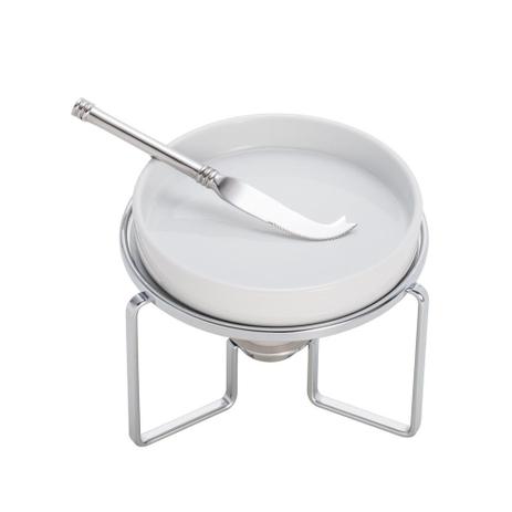 Rechaud Pequeno para Queijo Brie em Aço Inox 14cm - Outros Menor preço em Rechaud Pequeno para Queijo Brie em Aço Inox 14cm - Outros