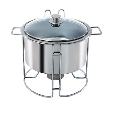 Rechaud Redondo - Savoy Ø 42x33x29 cm 4,5 L Brinox Menor preço em Rechaud Redondo - Savoy Ø 42x33x29 cm 4,5 L Brinox