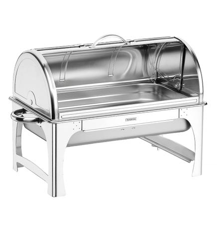 Rechaud Retangular em Aço Inox 1 Cuba com Tampa Giratória Guias e Canaletas para Resistência Tramon - 9.0 Lt - Tramontina Menor preço em Rechaud Retangular em Aço Inox 1 Cuba com Tampa Giratória Guias e Canaletas para Resistência Tramon - 9.0 Lt - Tramontina