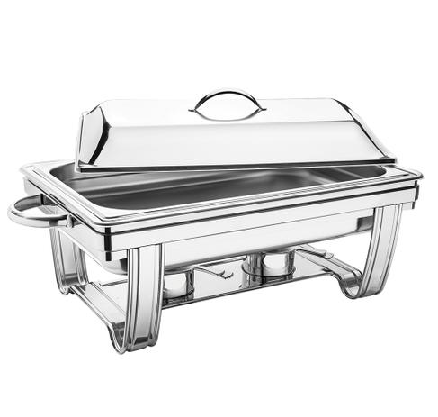 Rechaud Retangular em Aço Inox 1 Cuba com Tampa Removível Guias e Fogareiro Tramontina - 9.0 Lt Menor preço em Rechaud Retangular em Aço Inox 1 Cuba com Tampa Removível Guias e Fogareiro Tramontina - 9.0 Lt