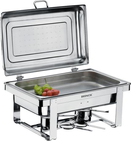 Rechaud Retangular em Aço Inox com 2 Cubas, 2 Queimadores - Brinox Menor preço em Rechaud Retangular em Aço Inox com 2 Cubas, 2 Queimadores - Brinox