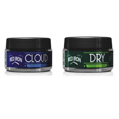 Red Iron Pomada Modeladora Cloud Efeito Nuvem 60g + Red Iron Pomada Modeladora Red Dry 60g Menor preço em Red Iron Pomada Modeladora Cloud Efeito Nuvem 60g + Red Iron Pomada Modeladora Red Dry 60g