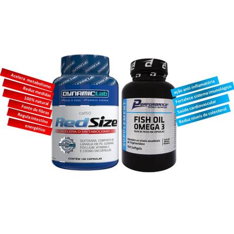 Red size 150cps + OMEGA 3 fish oil 100cps - Dynamic lab Menor preço em Red size 150cps + OMEGA 3 fish oil 100cps - Dynamic lab