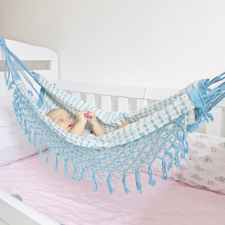 Rede Baby Bebê para Berço 100% Algodão Puro Azul - BRIANOREDES Menor preço em Rede Baby Bebê para Berço 100% Algodão Puro Azul - BRIANOREDES