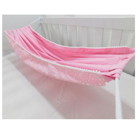 Rede para Berço Estrelas Rosa BabyKinha Menor preço em Rede para Berço Estrelas Rosa BabyKinha