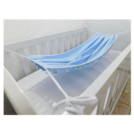 Rede para Berço Nuvens Azul BabyKinha Menor preço em Rede para Berço Nuvens Azul BabyKinha