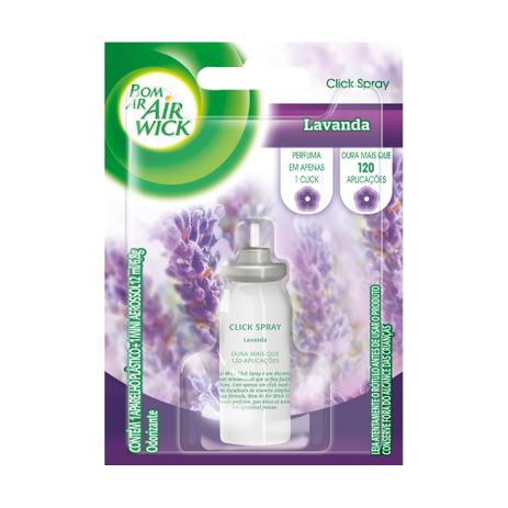 Refil Bom Ar Air Wick Click Spray Lavanda Menor preço em Refil Bom Ar Air Wick Click Spray Lavanda