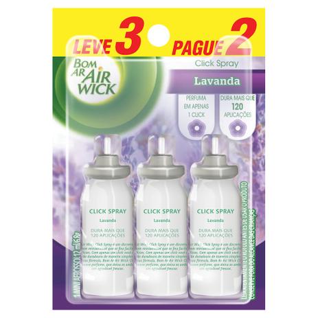 Refil Bom Ar Click Spray Lavanda - Leve 3 Pague 2 - Air wick é ruim? Refil Bom Ar Click Spray Lavanda - Leve 3 Pague 2 - Air wick é boa?
