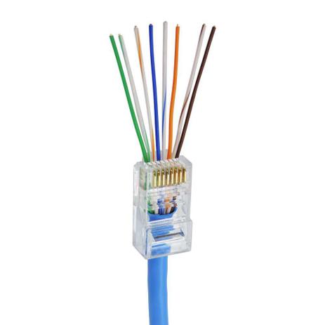 Refil C/ 50 unidades de Conector p/ cabo de rede Ez-rj45 Vazado Cat5e EZ Crimp - Pier Telecom Menor preço em Refil C/ 50 unidades de Conector p/ cabo de rede Ez-rj45 Vazado Cat5e EZ Crimp - Pier Telecom
