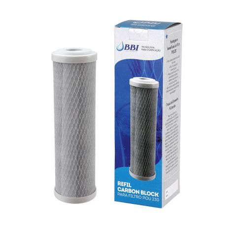 Refil Carbon Block 9” 3/4 BBI REP-POU230 para filtro F230POU/BR e F230POU/TR Menor preço em Refil Carbon Block 9” 3/4 BBI REP-POU230 para filtro F230POU/BR e F230POU/TR