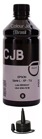 Refil de Tinta Epson Impressora L355 L365 L375 L395 Black (500ml) - Colour jet brasil Menor preço em Refil de Tinta Epson Impressora L355 L365 L375 L395 Black (500ml) - Colour jet brasil