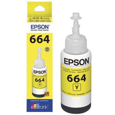 Refil de Tinta EPSON T664420 T6644 Amarelo para L110 L120 L200 L210 L300 L350 L355 L375 L395 L555 1300 Menor preço em Refil de Tinta EPSON T664420 T6644 Amarelo para L110 L120 L200 L210 L300 L350 L355 L375 L395 L555 1300