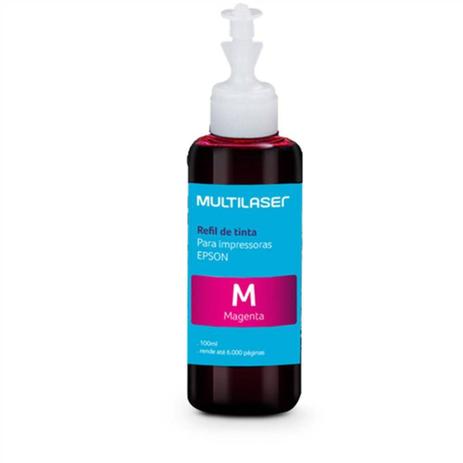 Refil De Tinta Margenta para impressora Epson Multilaser RF007 100ml Menor preço em Refil De Tinta Margenta para impressora Epson Multilaser RF007 100ml